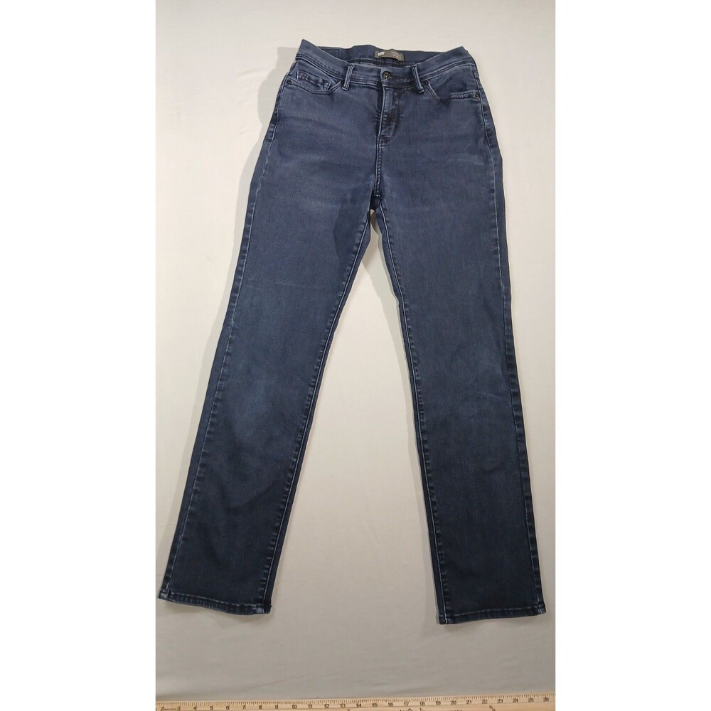 Levi's 512 Perfectly Slimming Straight Leg Jeans Womens 8 M W29 L32 Dark Wash...